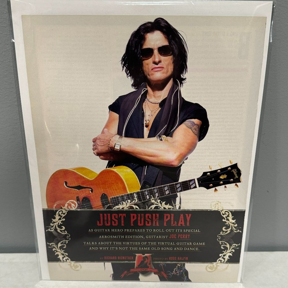 Joe Perry of Aerosmith - Music Print Ad Photo - 2008